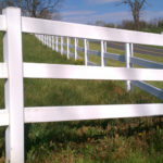 3 Rail Vinyl Estate Fence
