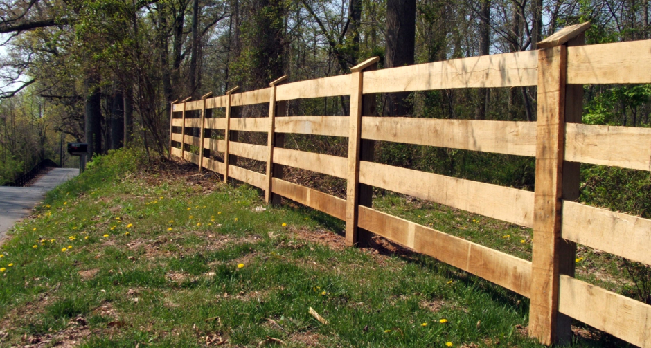 4 Board Paddock Fence on Country Road