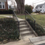 Iron Handrail on Garden Stairs