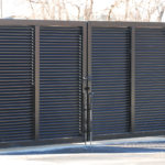 Black Coated Aluminum Louvered Gate