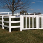 Vinyl Paddock Fence with Double Gate