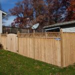 Wood Board and Batten Fence and Double Gate