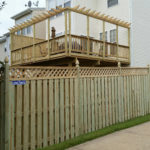 Wood Board on Board Fence and Deck Trellis
