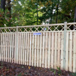 Board on Board Wood Privacy Fence with Lattice