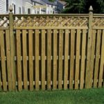 Wood Board on Board Fence with Lattice