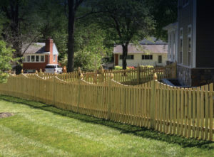 Residential Wood Spaced Board Fence