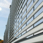 Commercial Louvered Fence Close-Up