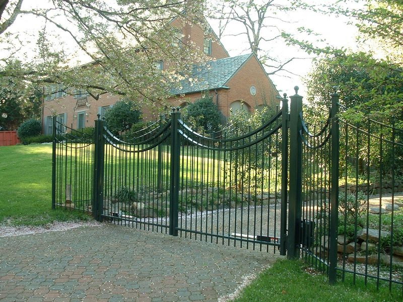 Automated Gate with Railing