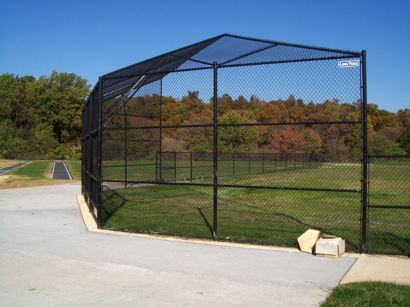 Baseball Backstop Black Coated Fence