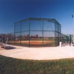 Baseball Backstop Green Coated Fence