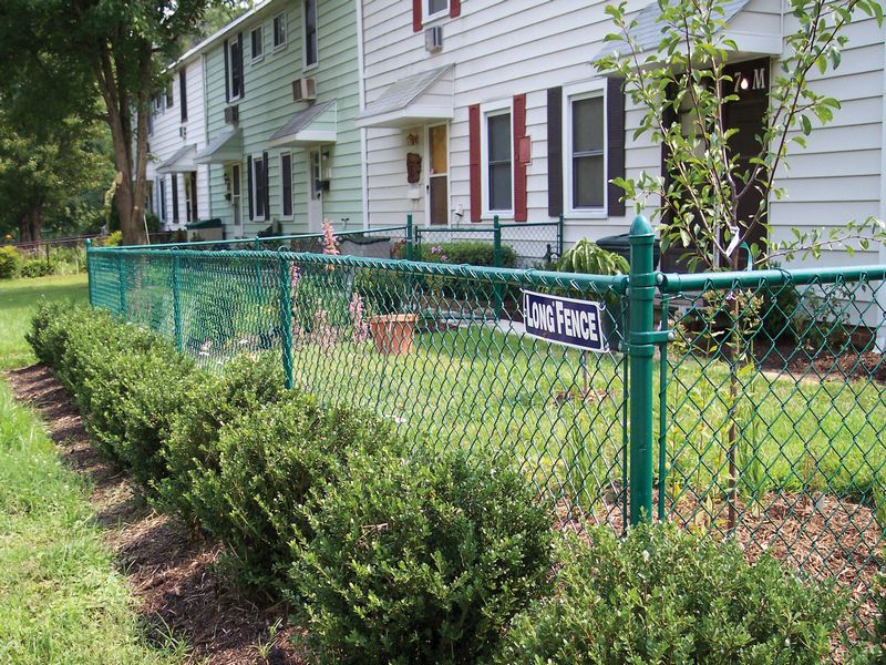 Coated Fabric Frame and Chain Link Fence