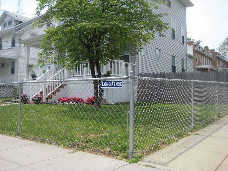 Galvanized Chain Link Fence Near Sidewalk