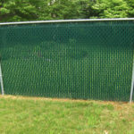 Chain Link with Green Privacy Slats