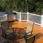 Composite Deck, Vinyl Railing and Barbecue