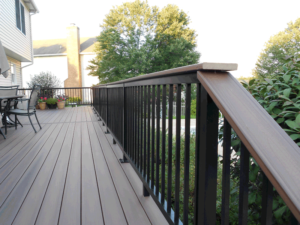 Composite Deck and Iron Railing