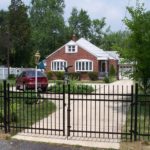 Concrete Driveway Iron Gate