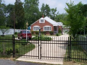 Concrete Driveway Iron Gate