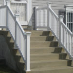 Vinyl Handrail On Entrance Stairs