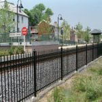 Ornamental Iron Embassy Fence On RailRoad