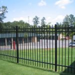 Ornamental Iron Sovereign Fence In Lawn