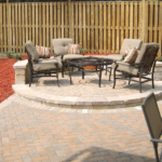 Patio Pavers and Herringbone Fence