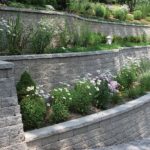Paver Garden Wall and Flower Plants