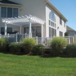 Wood Pergola and Vinyl Railing