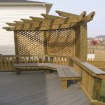 Wood Pergola and Sitting Bench