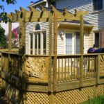 Wood Pergola and Railing