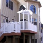 Pergola with Vinyl Deck Railing