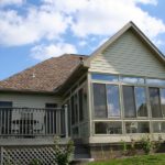 Sunroom with Reflective Windows