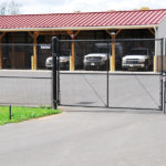 Chain Link Swing Gate On Driveway