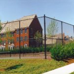 Black Tennis Course Chain Link Fence