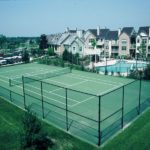 Black Coated Tennis Court Fence