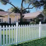 Vinyl Picket Fence in the Front Garden