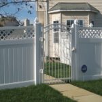 Vinyl Privacy Fence with Steel Gate