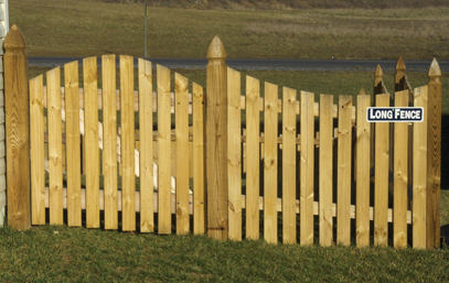 Spaced Board Wood Fence and Walk Gate