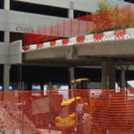 Water Barrier on Construction Site