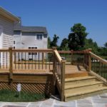 Raised Wood Deck with Stairs