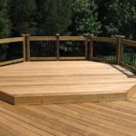 Raised Wood Deck with Custom Rail