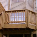 Wood Deck and Rail on Two Story