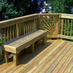 Wood Deck with Seating Bench