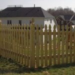 Wood Picket Lawn Fence