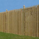 Tall Wood Picket Privacy Fence