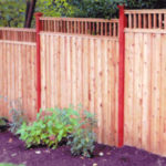 Wood Privacy Fence with Lattice
