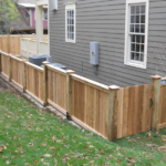 Wood Red Cedar Vertical Board Fence for Backyard