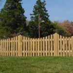 Wood Spaced Board Fence with Dip