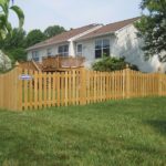 Wood Spaced Board Fence with Dip