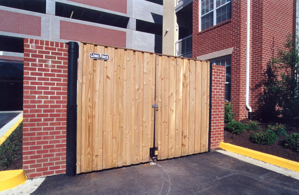 Wood Utility Enclosure with Swing Gate