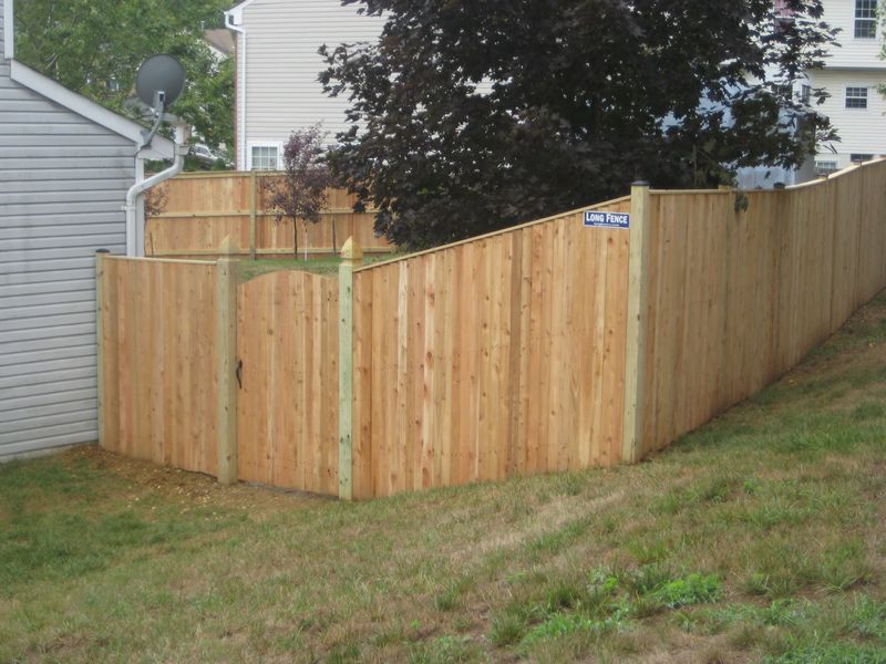 Wood Privacy Fence in the Backyard